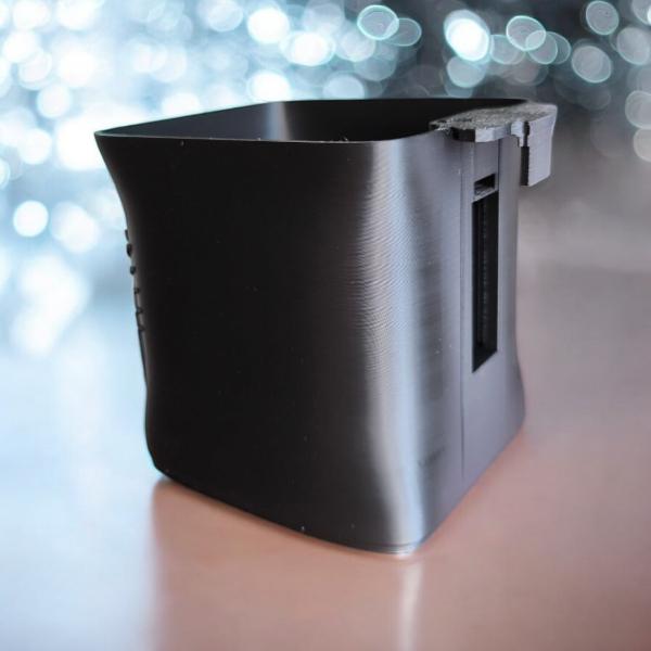 Aquariengarten Logo kapillare Vase schwarz