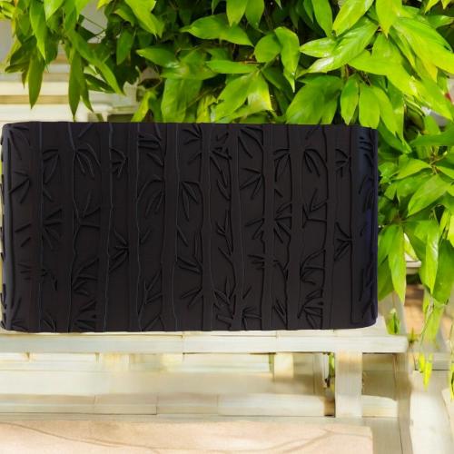CapillaBamboo Lucky Bamboo Vase von Aquariengarten schwarz xl
