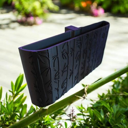 CapillaBamboo Lucky Bamboo Vase von Aquariengarten xl schwarz