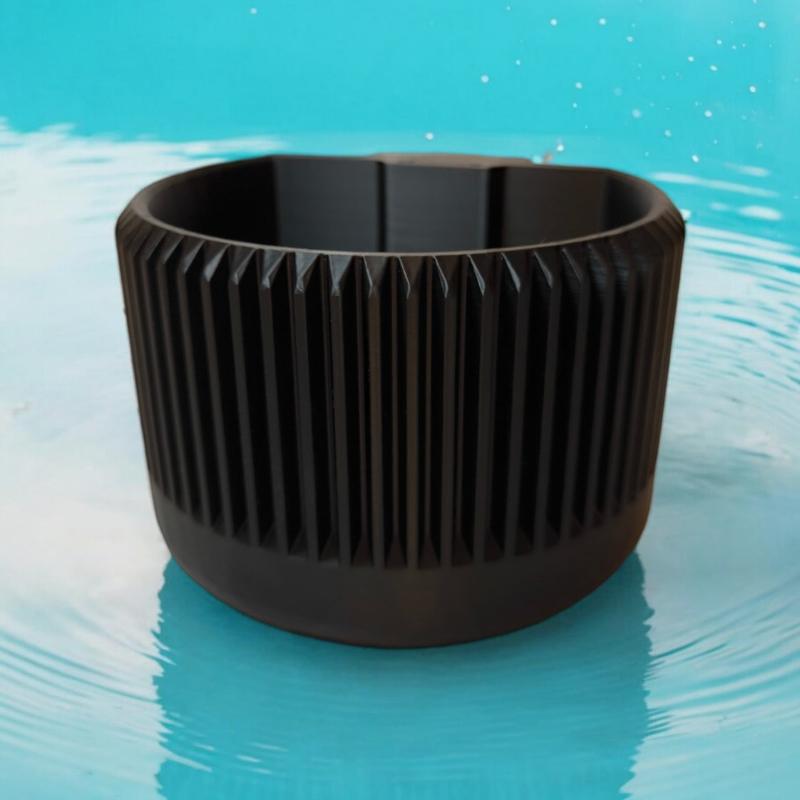 CapillaPoni Ribbed  kapillare Vase schwarz