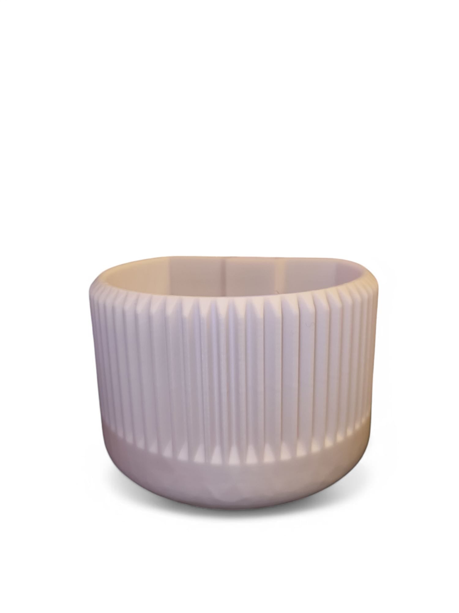 CapillaRibbed Aquaponische Vase von Aquariengarten white