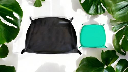 Pflanzmatte Umtopfmatte schwarz und grün
